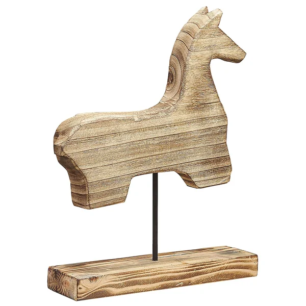 Accessoire Décoratif Cheval COLIMA Bois de paulownia Marron clair
