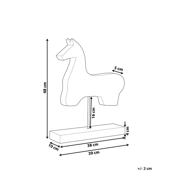 Accessoire Décoratif Cheval COLIMA Bois de paulownia Marron clair