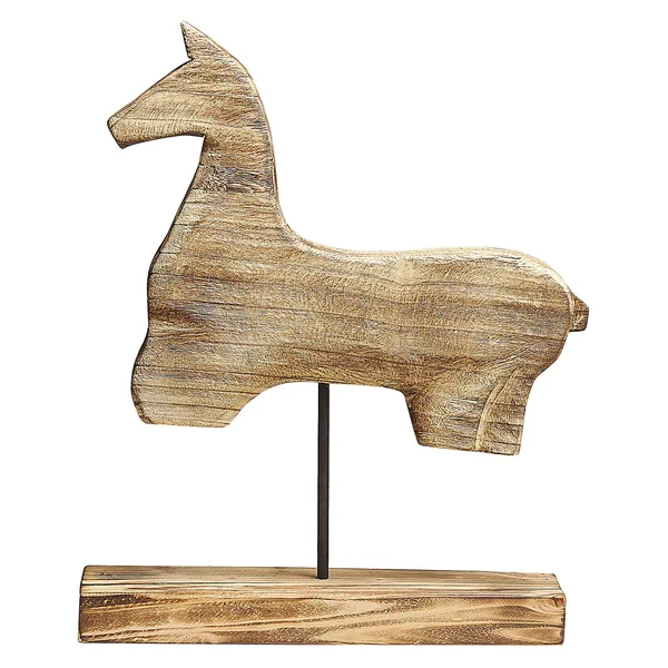 Accessoire Décoratif Cheval COLIMA Bois de paulownia Marron clair
