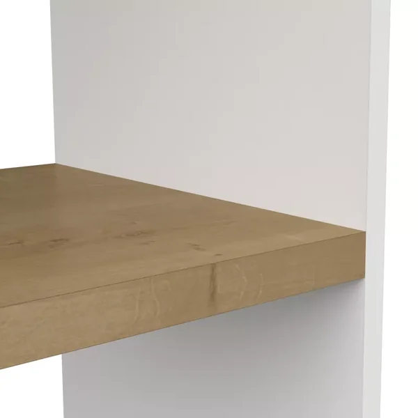 Bibliothèque 10 niches décor chêne et blanc mat L182,2 cm - ACCESS
