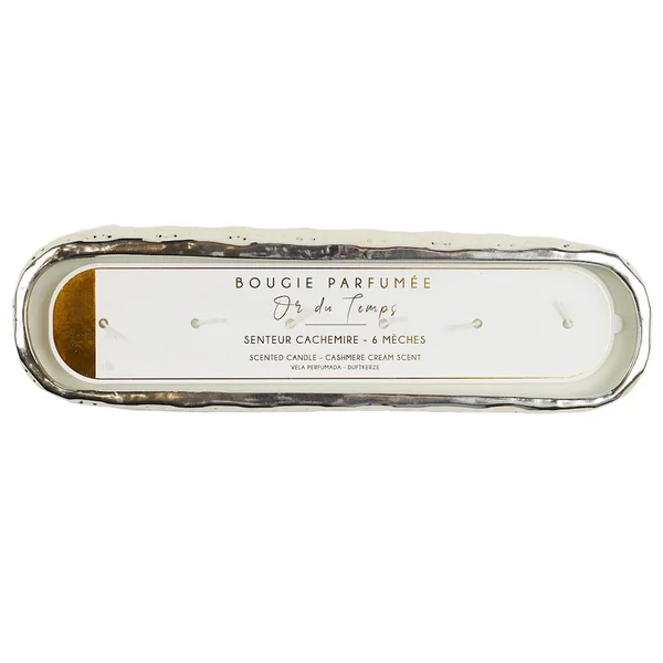 Bougie parfumée 9h OR DU TEMPS à la cire de paraffine senteur cachemire