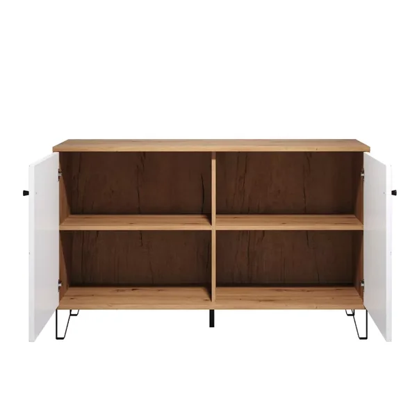 Buffet 2 portes décor chêne artisan L123 cm - Touch