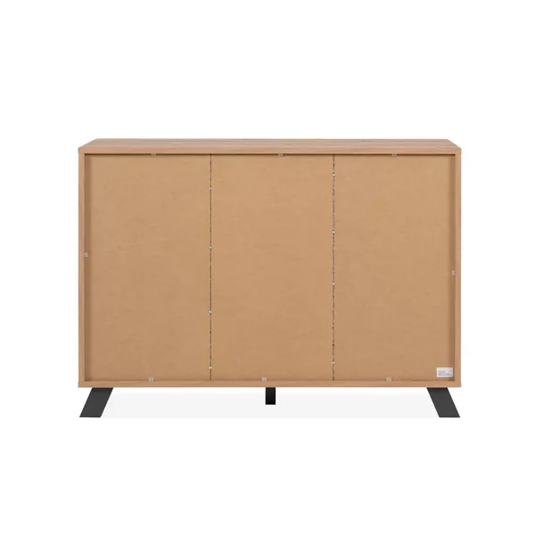 Buffet 2 portes et 4 tiroirs décor chêne artisan L118 cm - LUBLIN