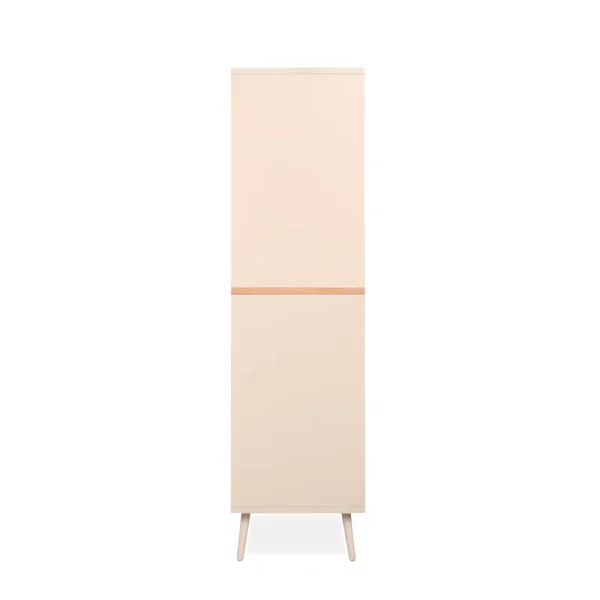 Buffet haut 2 portes décor sable et chêne H140 cm MYR