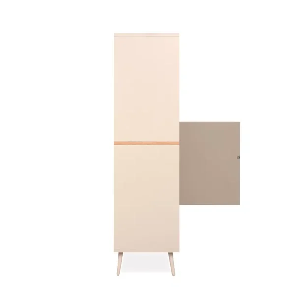 Buffet haut 2 portes décor sable et chêne H140 cm MYR