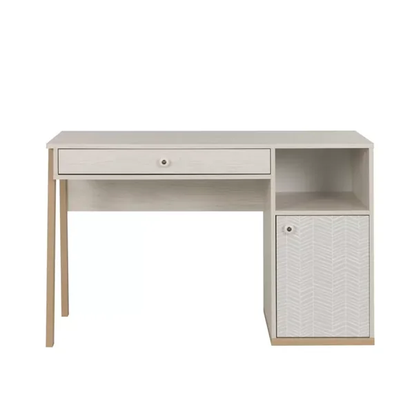Bureau Alika avec niche, une porte et un tiroir - Fabrication Française