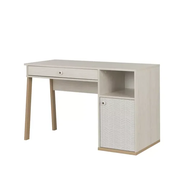 Bureau Alika avec niche, une porte et un tiroir - Fabrication Française