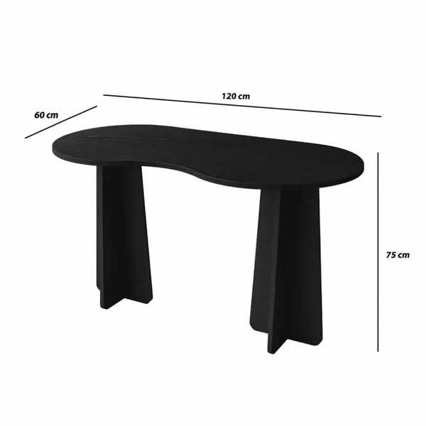 Bureau avec plateau de forme organique L120 cm COMO