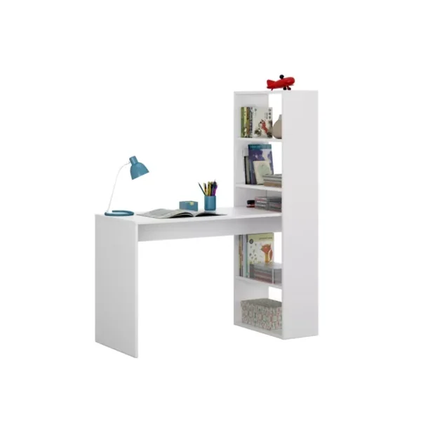 Bureau réversible avec étagère de rangement - L120 cm