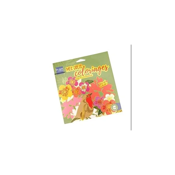 CARNET DE COLORIAGE NATURE AVEC FOIL 19X20.5CM X16 PAGES