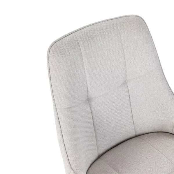Chaises en lot de 4 en tissu avec pieds en metal H85 cm - NORY
