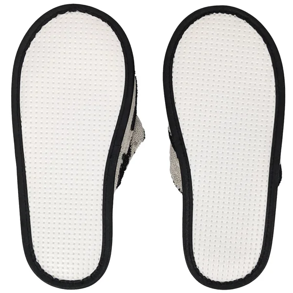 Chaussons de bain à rayures collection ZEBRA 100% coton taille L/XL beige