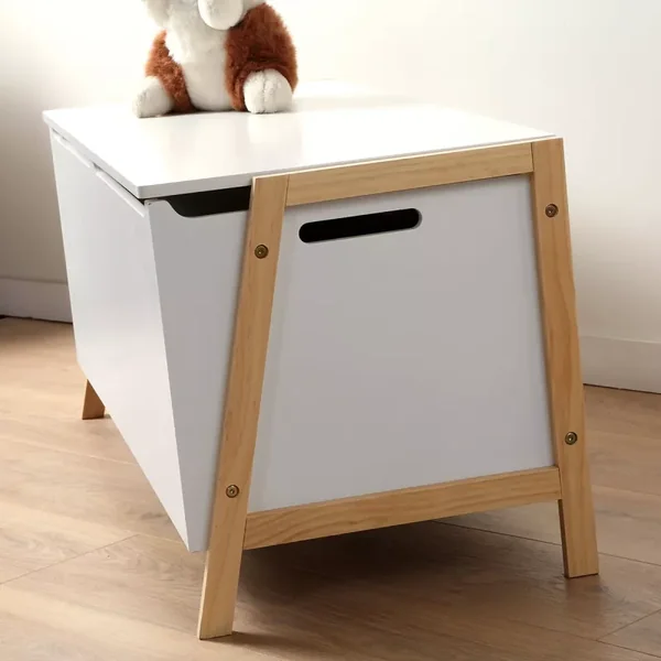 Coffre de rangement avec 2 compartiments pour enfant L99 cm - LEON