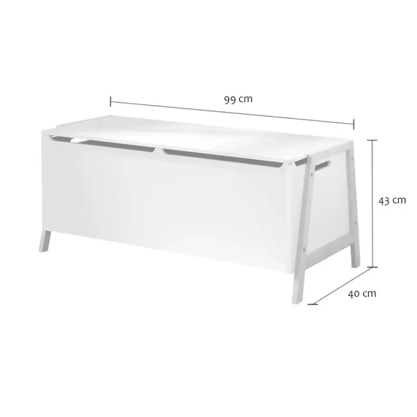 Coffre de rangement avec 2 compartiments pour enfant L99 cm - LEON