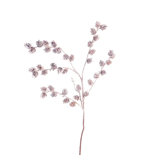 Cones et branches enneigées coloris blanc - 89 cm