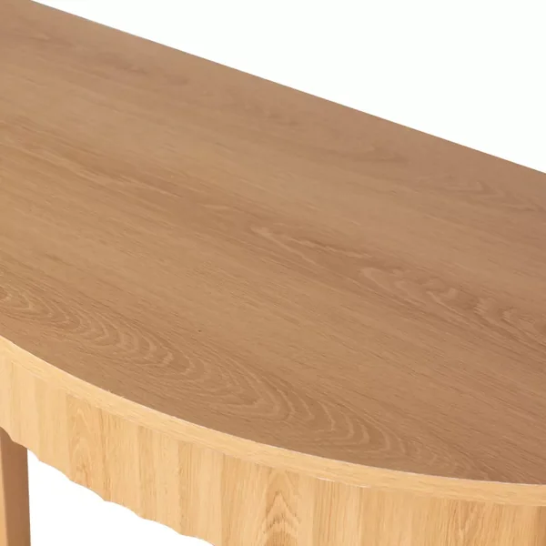 Console arrondie avec effet vague à 2 niveaux H76 cm - BOLOGNE