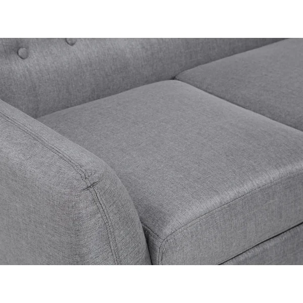 Corner Sofa 3 Seater MOTALA Fabric Light Grey Left Hand