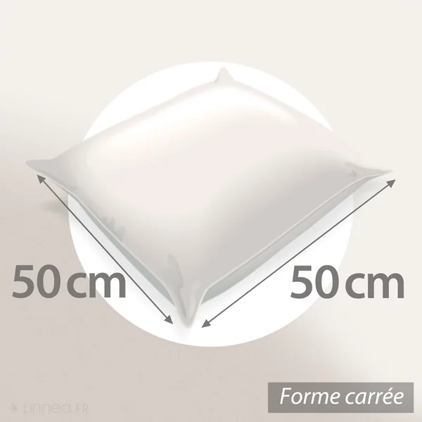 Coussin brodé Saint-Patrick 50x50 cm Blanc - Trèfle à quatre feuilles porte-bonheur - Série limitée