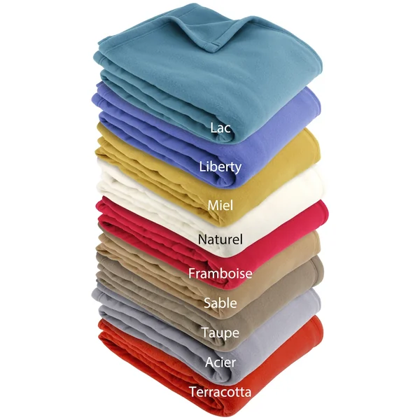 Couverture polaire 240x300 cm 100% Polyester 350 g/m2 TEDDY Bleu Lac