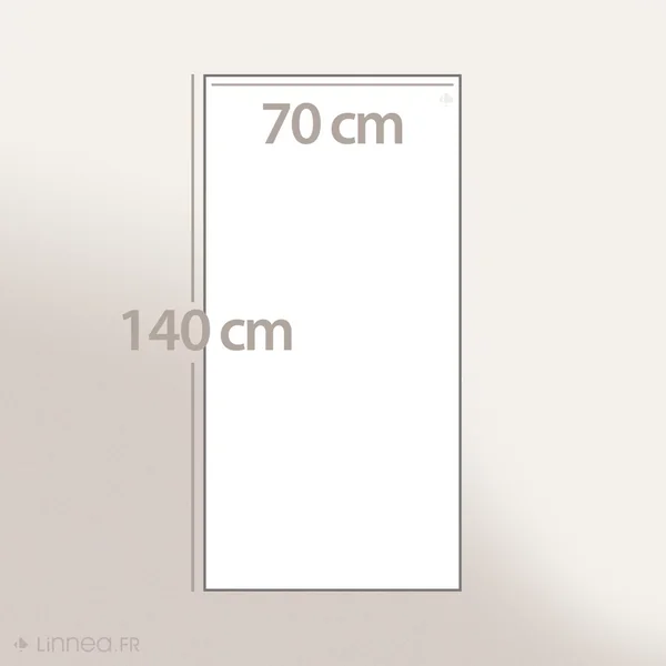 Drap de douche 70x140 cm pur coton collection SERATA blanc bleu