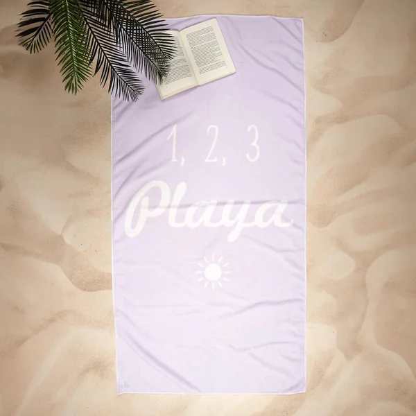 Drap de plage 70x140 cm en polyester KANEOHE modèle "1,2,3 Playa" violet