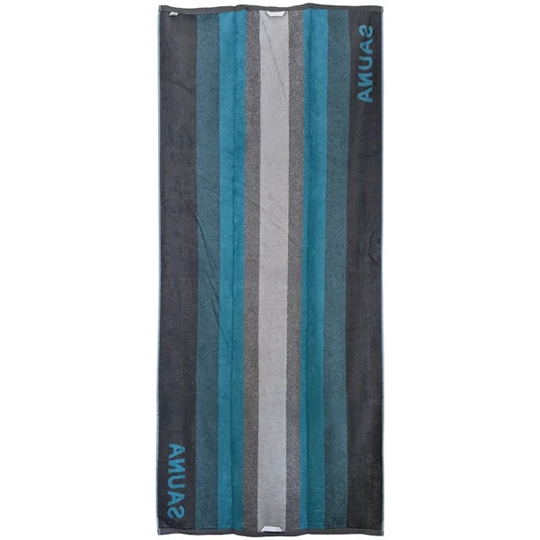 Drap de sauna 85x200 cm pur coton collection SAUNA à rayures bleu