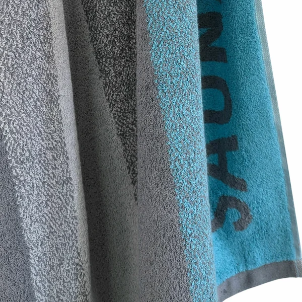 Drap de sauna 85x200 cm pur coton collection SAUNA à rayures bleu