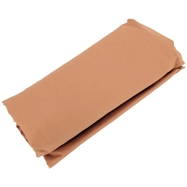Drap housse 90x190 cm bonnet 30 cm percale de coton PASSION PERCALE marron Cognac
