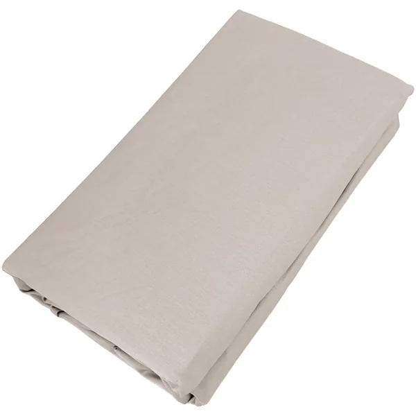 Drap housse CONCERTO satin de coton 140x200 cm bonnet 35 cm uni beige Lin