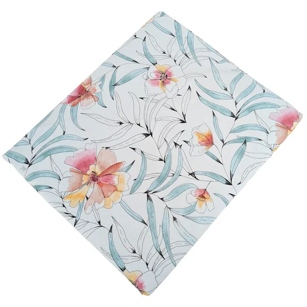 Drap plat 240x310 cm percale de coton ROXANE multicolore