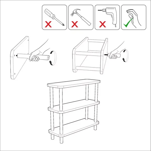 Etagère 3 tablettes décor pin atlantique L80 cm - STEP