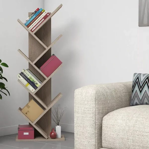 Etagère bibliothèque 8 tablettes H128,5 cm - AUBE