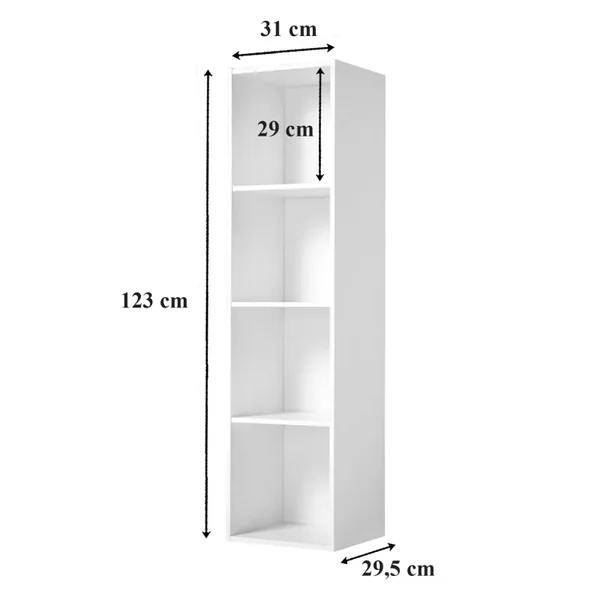 Etagère de Rangement 4 Cases - H122 cm