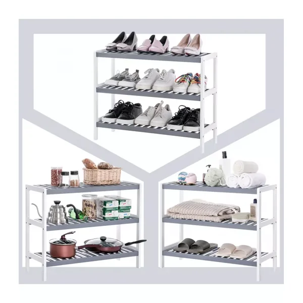 Etagère à chaussures 3 niveaux - L70 cm