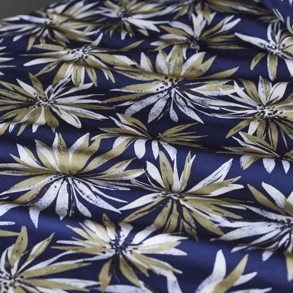 Housse de couette 140x200 cm percale de coton EVERLY bleu encre