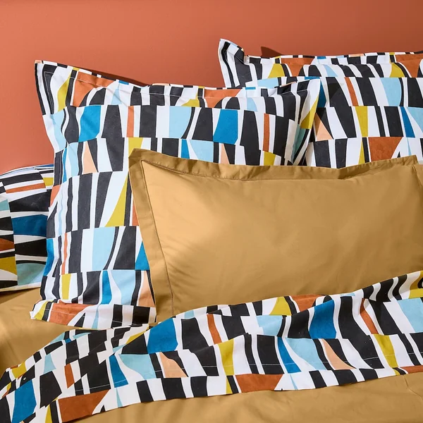 Housse de couette 240x220 cm pur coton PIETRO multicolore