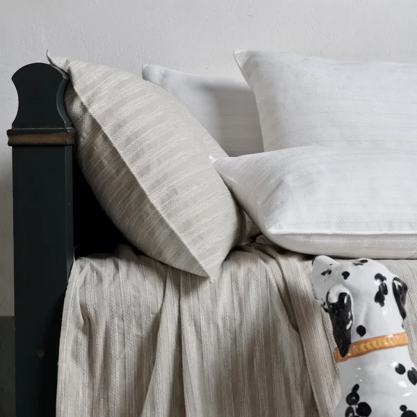 Housse de coussin en coton 40x60 cm cm SILOE beige Ficelle
