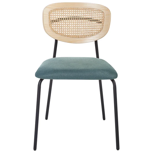 Lot de 2 chaises de salle à manger MAYETTA Métal Bleu paon