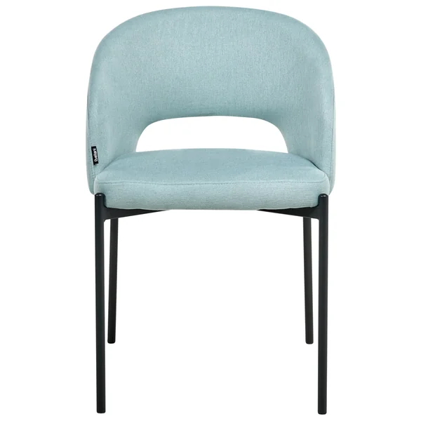 Lot de 2 chaises de salle à manger PENNY Tissu Bleu clair