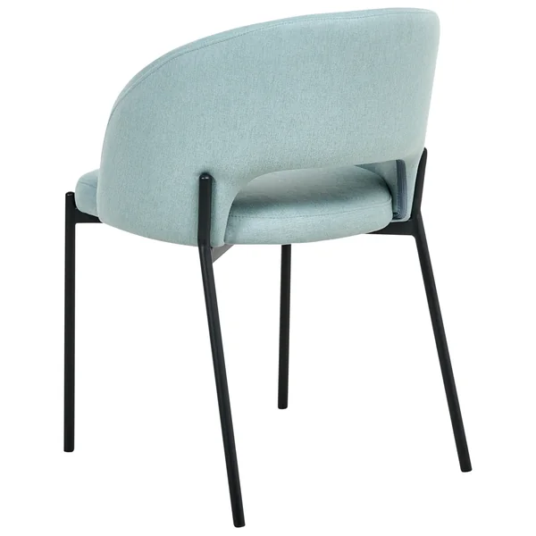 Lot de 2 chaises de salle à manger PENNY Tissu Bleu clair