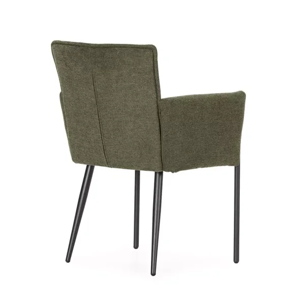 Lot de 2 fauteuils en tissu avec pieds en métal H85 cm - ELINA