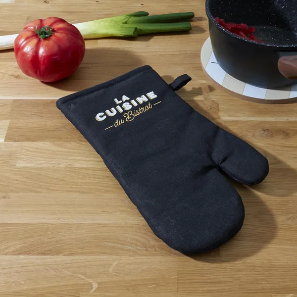 Lot de 2 gants de cuisine coton et polyester 17x29 cm AU BISTROT