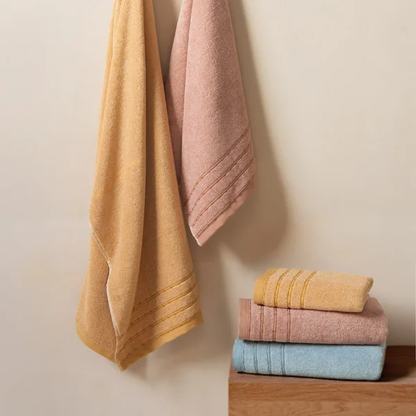Lot de 2 gants de toilette 100% coton 16x21cm VIVID marron Terre cuite