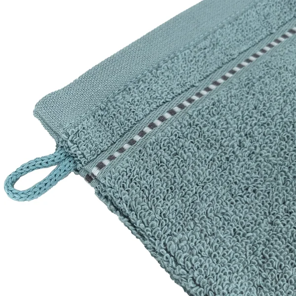 Lot de 2 gants de toilette 16x21 cm 100% coton 500 g/m² CHARM bleu Olympique