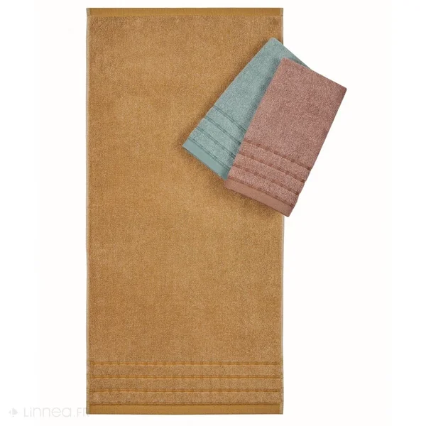 Lot de 2 serviettes invité 100% coton 33x50 cm VIVID vert Opaline