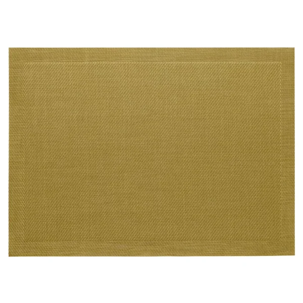 Lot de 2 sets de table rectangulaire synthétique 33x46 cm TAKAO jaune houblon