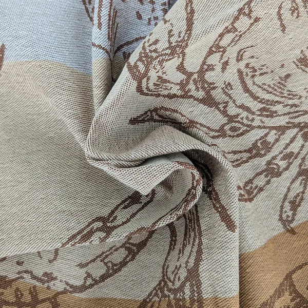 Lot de 2 torchons de cuisine 50x70 cm 100% coton ATLANTIC motif crabe beige
