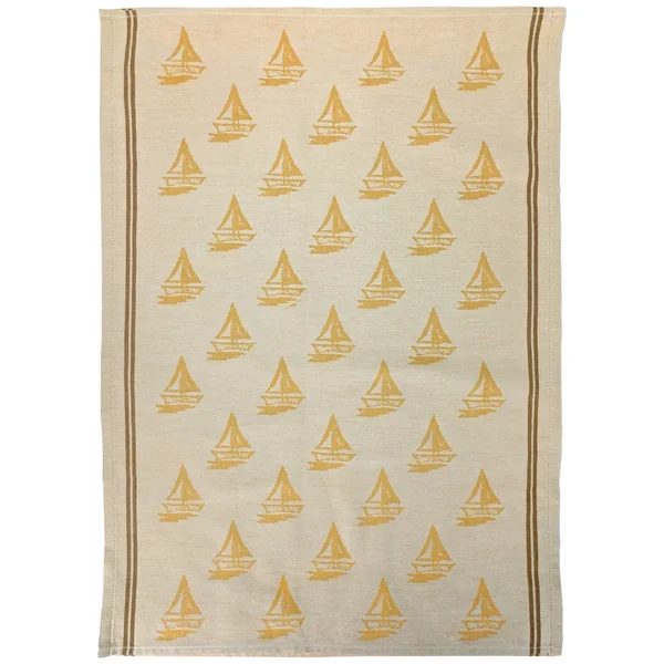 Lot de 2 torchons de cuisine 50x70 cm 100% coton REGATTA jaune
