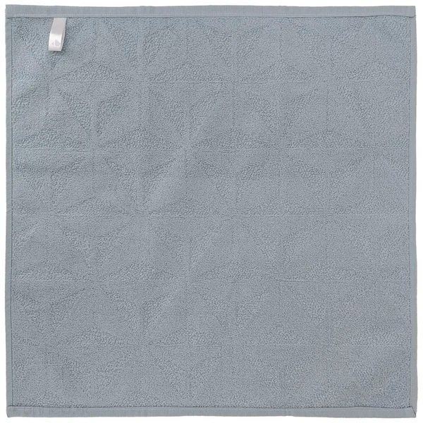 Lot de 2 torchons de cuisine pur coton 50x50 cm OPTICAL bleu capri