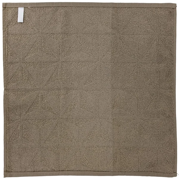 Lot de 2 torchons de cuisine pur coton 50x50 cm OPTICAL marron roble